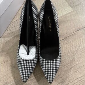 Marc Fisher Houndstooth Heels in Black and White